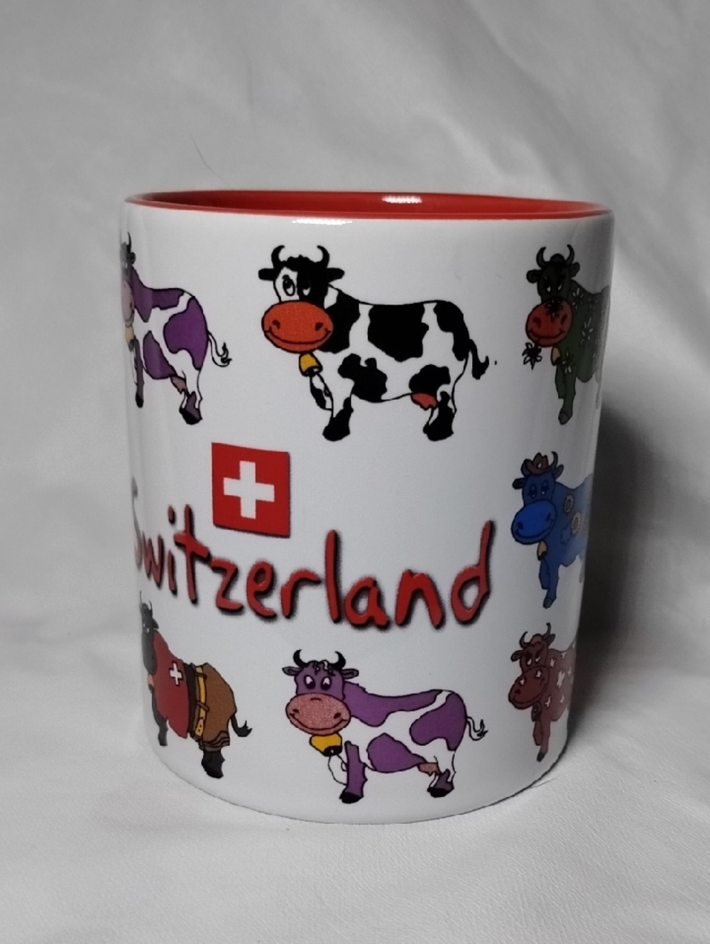 Switzerland Cow Graphic Souvenir Mug 12 oz